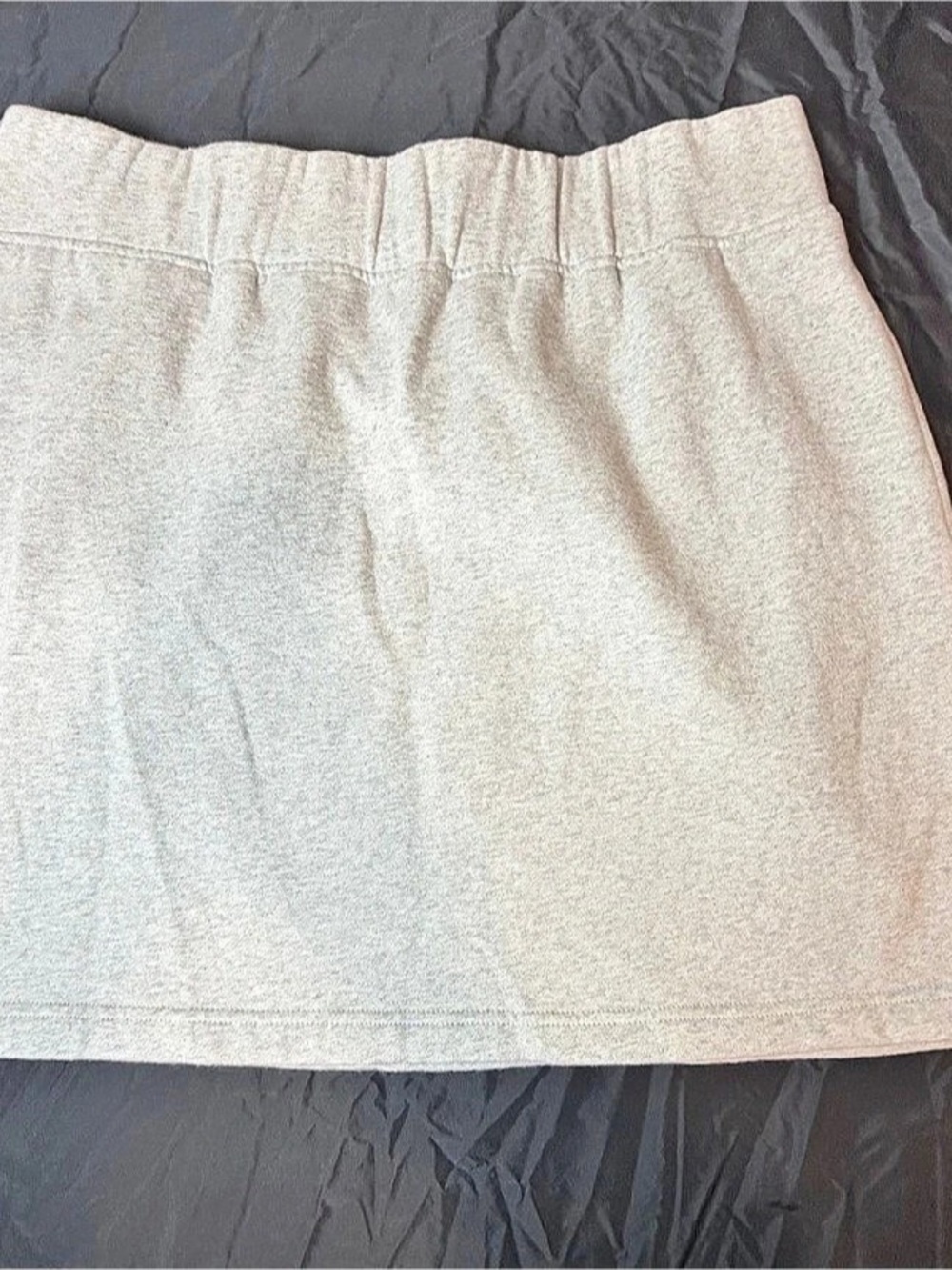 Express Super High Waisted Pull On Fleece Mini Skirt Gray Large